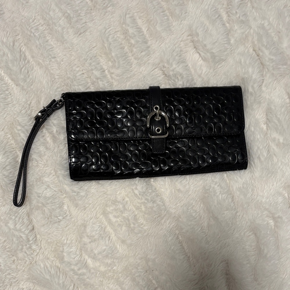 Coach Black Clutch Wristlet